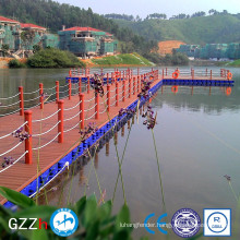 marine plastic floating water deck platform for resort